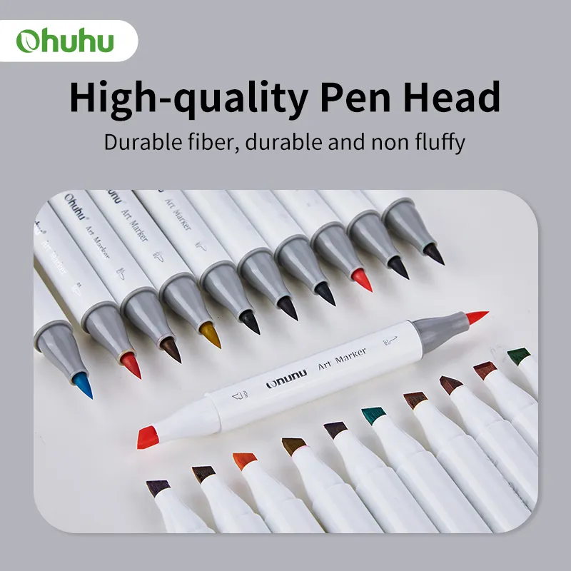 Wholesale Markers Ohuhu Marker Pen Color Oily Art Set Double Head Coloring  Manga Sketching Drawing Alcohol Felt School Supplies 230807 From Zhao10,  $199.95